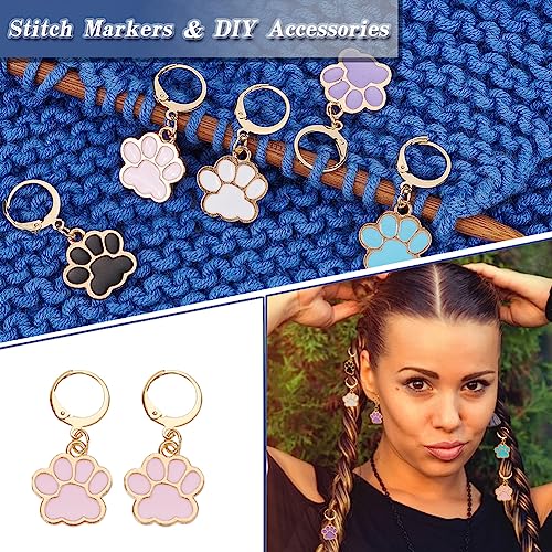 NBEADS 20 Pcs Dog Paw Stitch Markers - Image 4