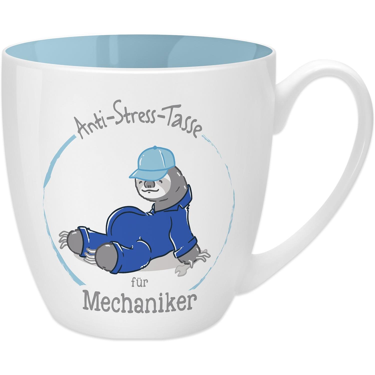 GRUSS & CO 45497 Anti-Stress Mug Mechanic Motif | Mug with Saying 45 cl New Bone China | Funny Gift | 45497