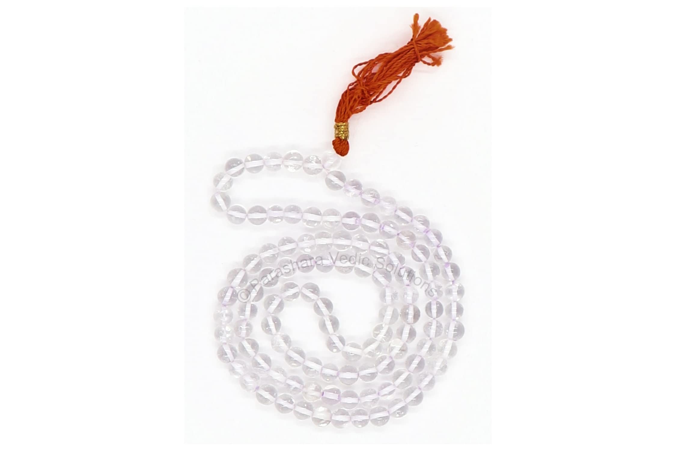 ARKAM Sphatik Mala Certfied/Natural Sphatika Mala/Sphatik mala Original (Size: 7mm, Length: 30 inches, Beads: 108+1) 2