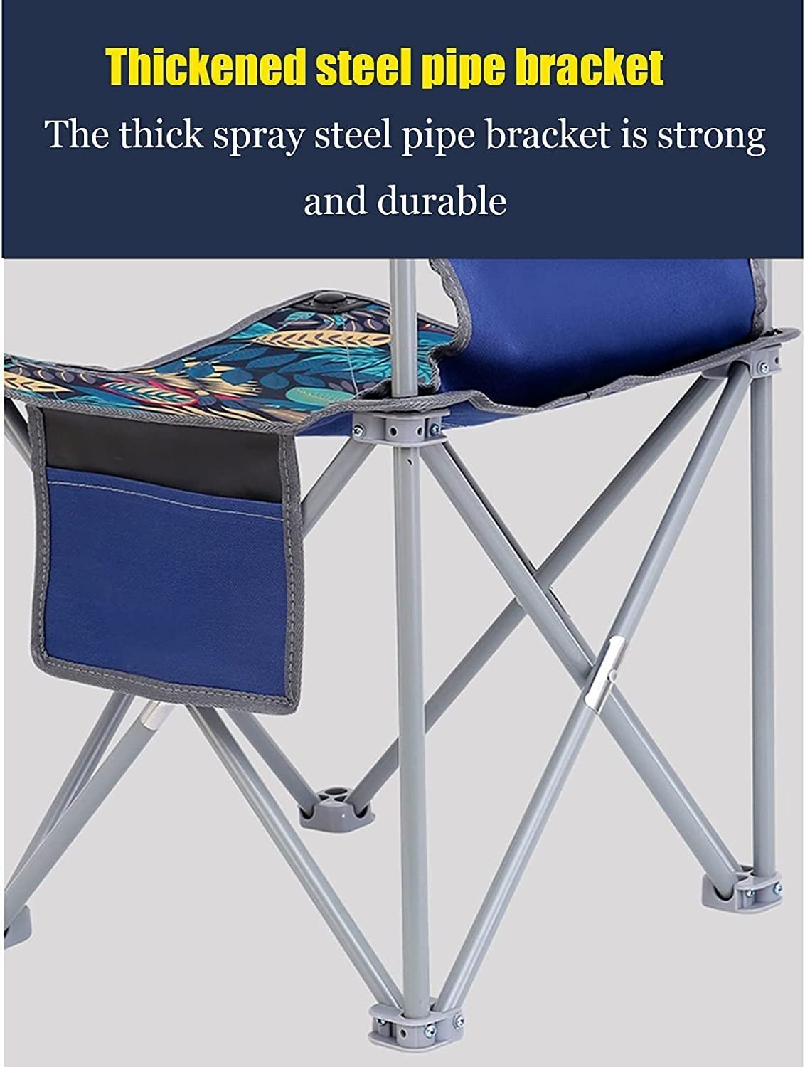 Chaise Pliante Petite Chaise De Camping Pliante Siège Léger Tabouret Portable avec Sac Transport pour Randonnée Pêche Plage Pique-Nique Exterieur(33x32x56cm)