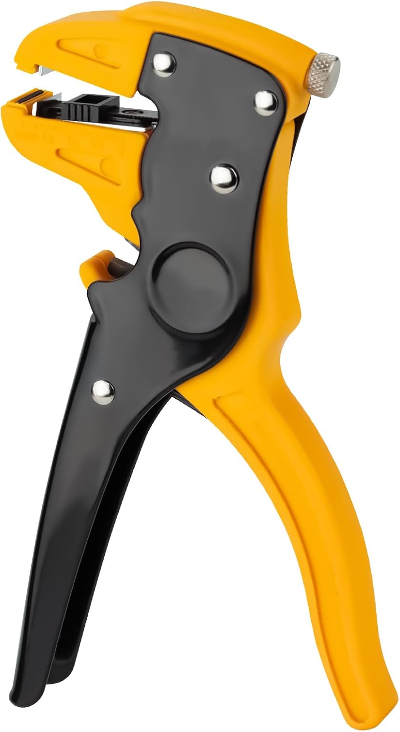 6.5-Inch Wire Stripper Wire Cutter, Professional Quick Strip Automatic Wire Stripper, 2 in 1 Adjustable Electrical Cable Wire Stripping Tool & Eagle Nose Self-Adjusting Wire Pliers
