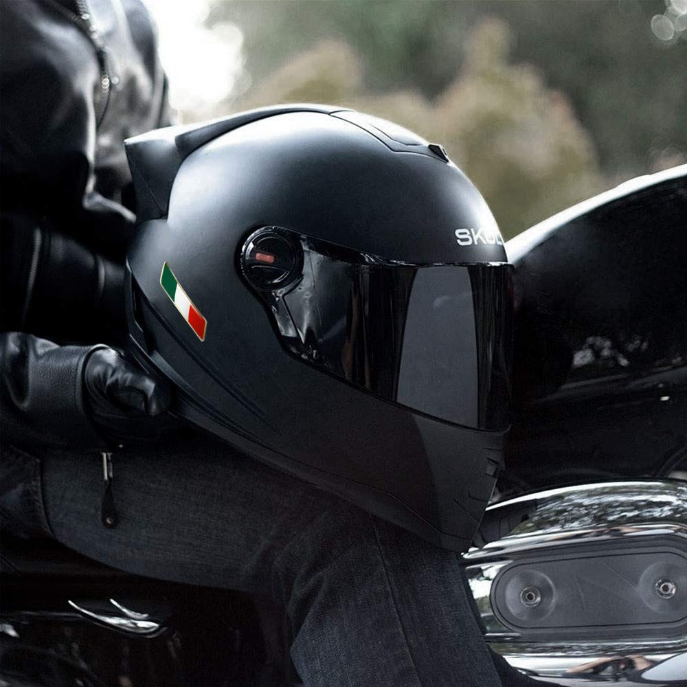 Sticker Autocollant 3D Drapeaux Italie Inclinés, Droit Et