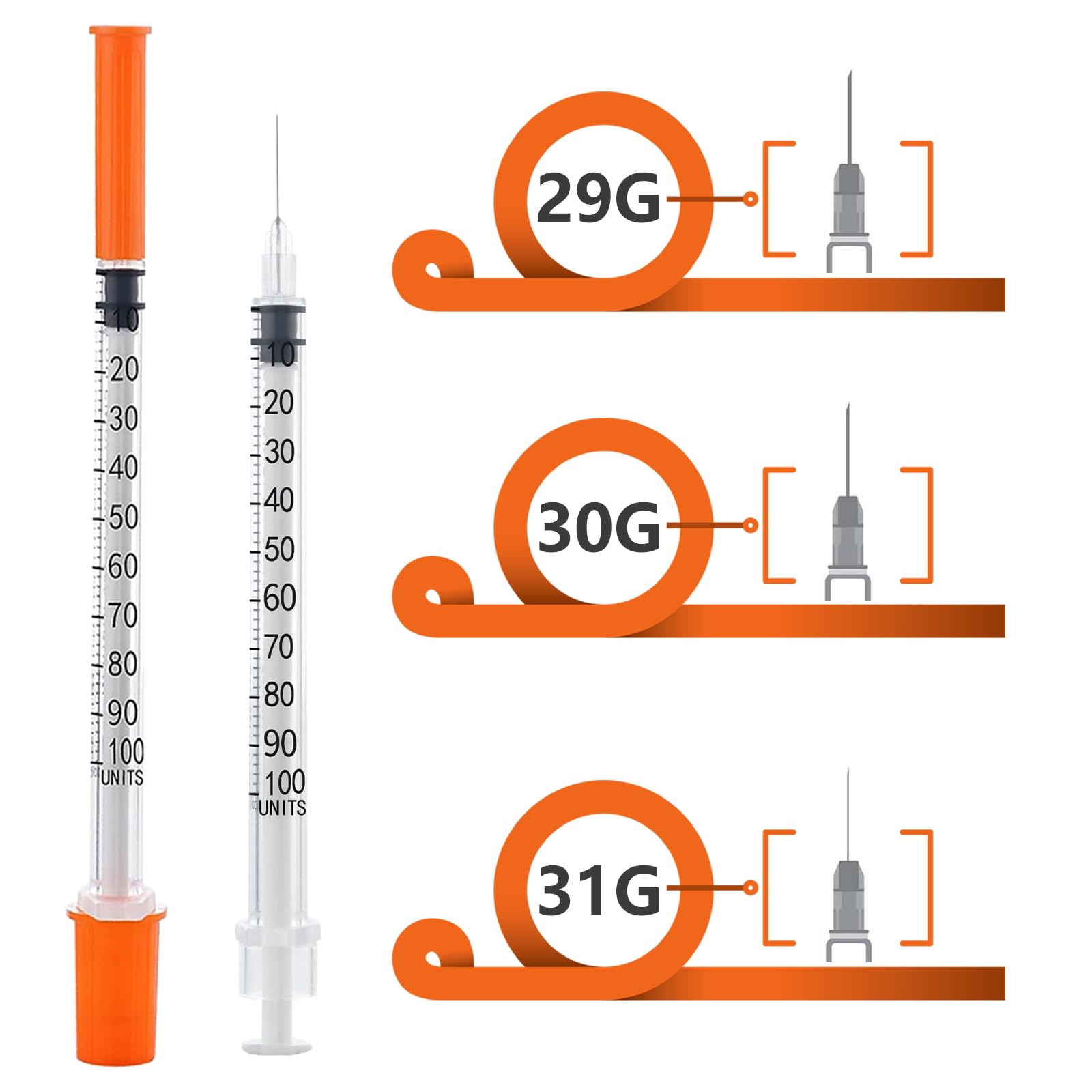 1CC/ML Syringes with 30G 1/2" (13mm) Needle, Lab Supplies, Individual Wrapped, Pack of 100 (1CC 30G 1/2"-100PACK) — Amazon image 5