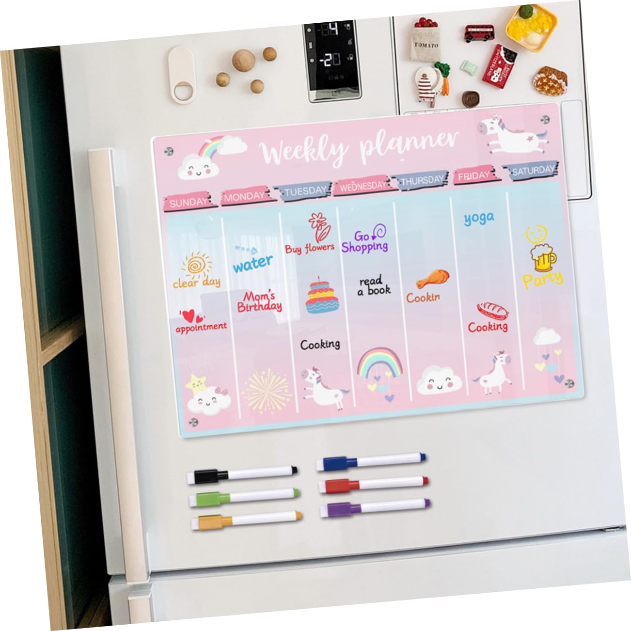 Magnetische Acryl-tafel Für Kühlschrank Wischfeste Wochenplaner-tafel Transparente Terminplanertafel Leicht Zu Reinigen Und Wiederverwendbar