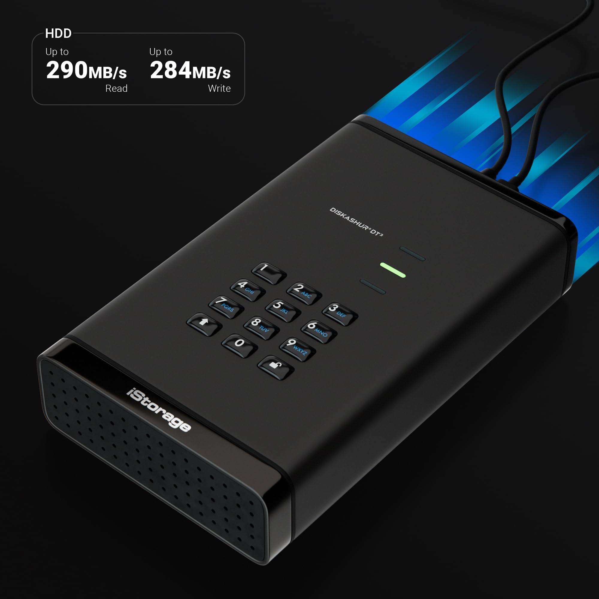 iStorage diskAshur DT3 256-bit 8TB - FIPS Level 3 Zertifiziert - Sicheres verschlüsseltes Desktop-Festplattenlaufwerk - Passwortgeschützt