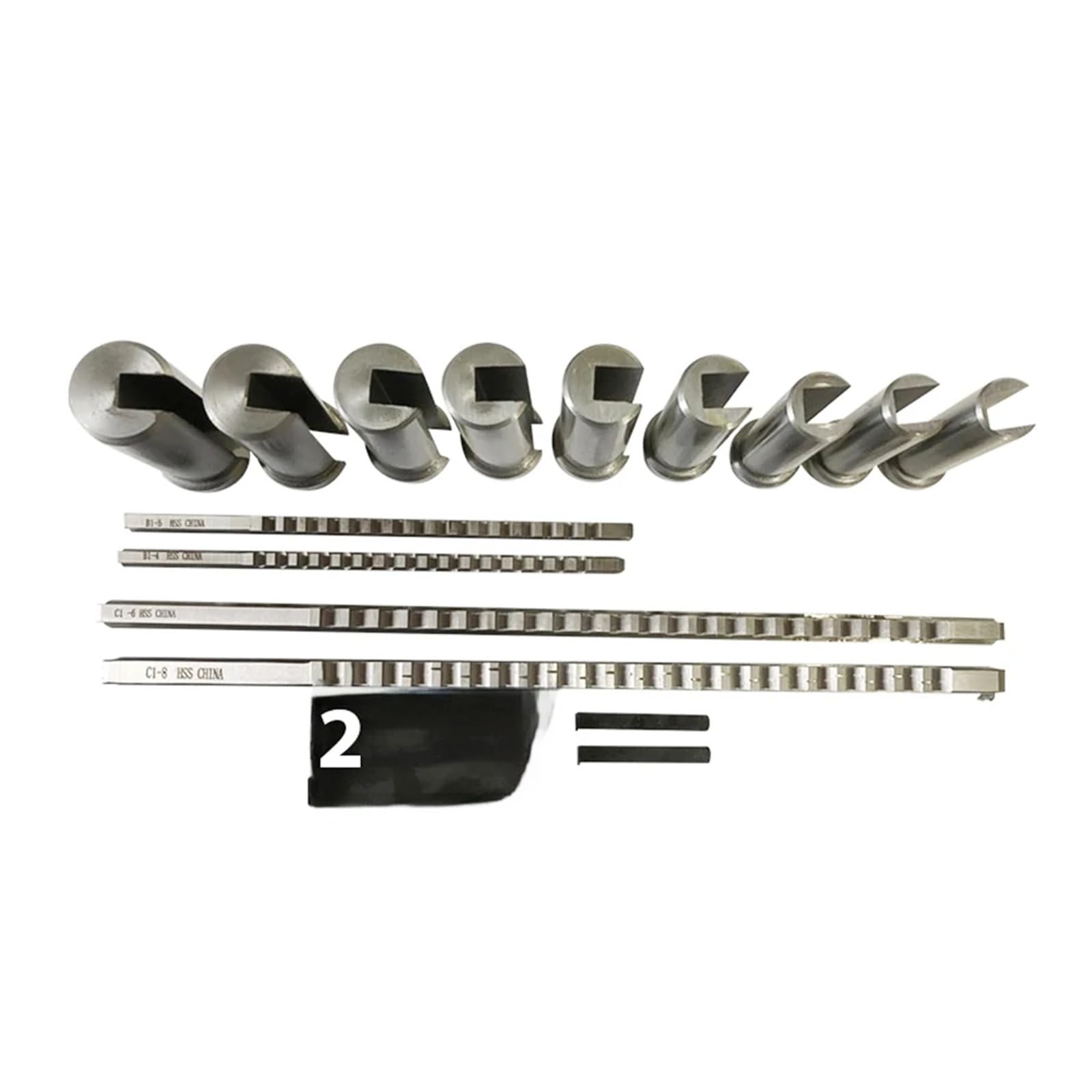 Juego de 18 brochas HSS for chavetero (B-4 mm, B-5 ​​mm, C-6 mm y C-8 mm), herramientas de corte for torno CNC. para trabajos mecánicos