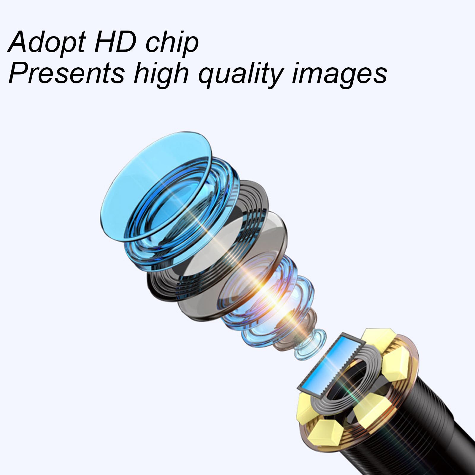 Endoskopkamera Beweglicher Kopf, Endoskopkamera MIT Licht, 1 Bis 3 Meter WiFi Endoskop 1080P HD Wasserdicht 3,5 Zoll IPS Bildschirm 6 mm Vierwege Gelenk Endoskop mit LED Leuchten