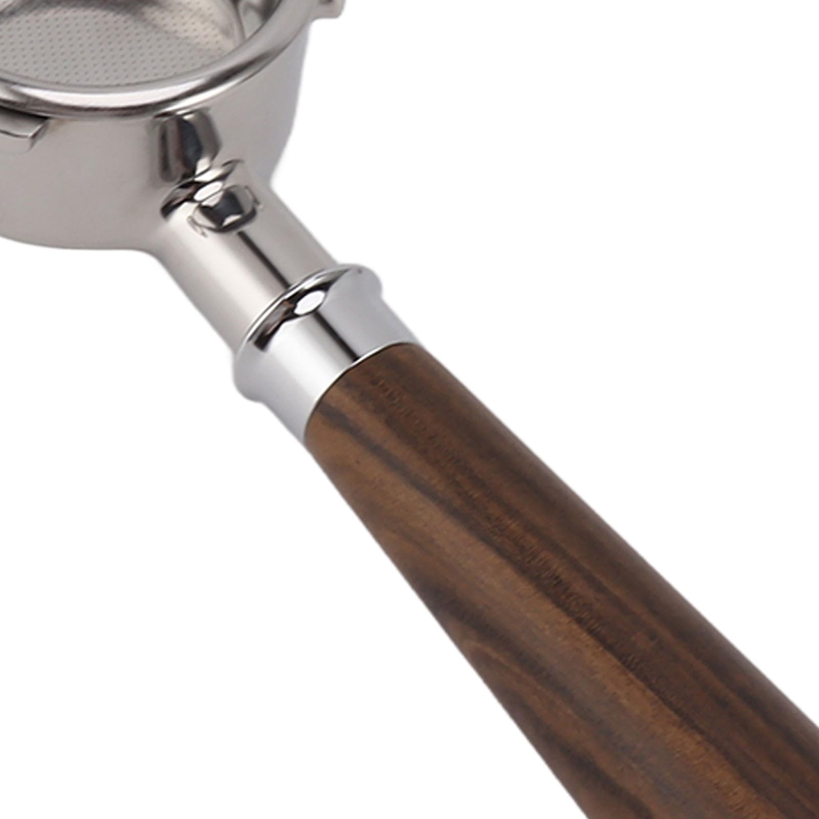58 Mm Bodenloser Kaffee-Siebträger, Tassenfilterkorb-Siebträger, 3 Ohren, Edelstahl-Kaffee-Siebträger, Massivholzgriff für Barsetto-Kaffeemaschine (Ein Schwarzer Saurer Zweig)
