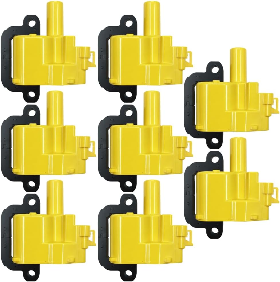 PERFORMANCE IGNITION COIL D580 UF192 SET OF 8 COMPATIBLE WITH CADILLAC CTS CHEVY CAMARO CORVETTE AVALANCHE 2500 EXPRESS 3500 SILVERADO 2500 3500 GMC SAVANA 3500 SIERRA 2500 5.7 6.0 7.4 8.1 V8 LS1 LS6