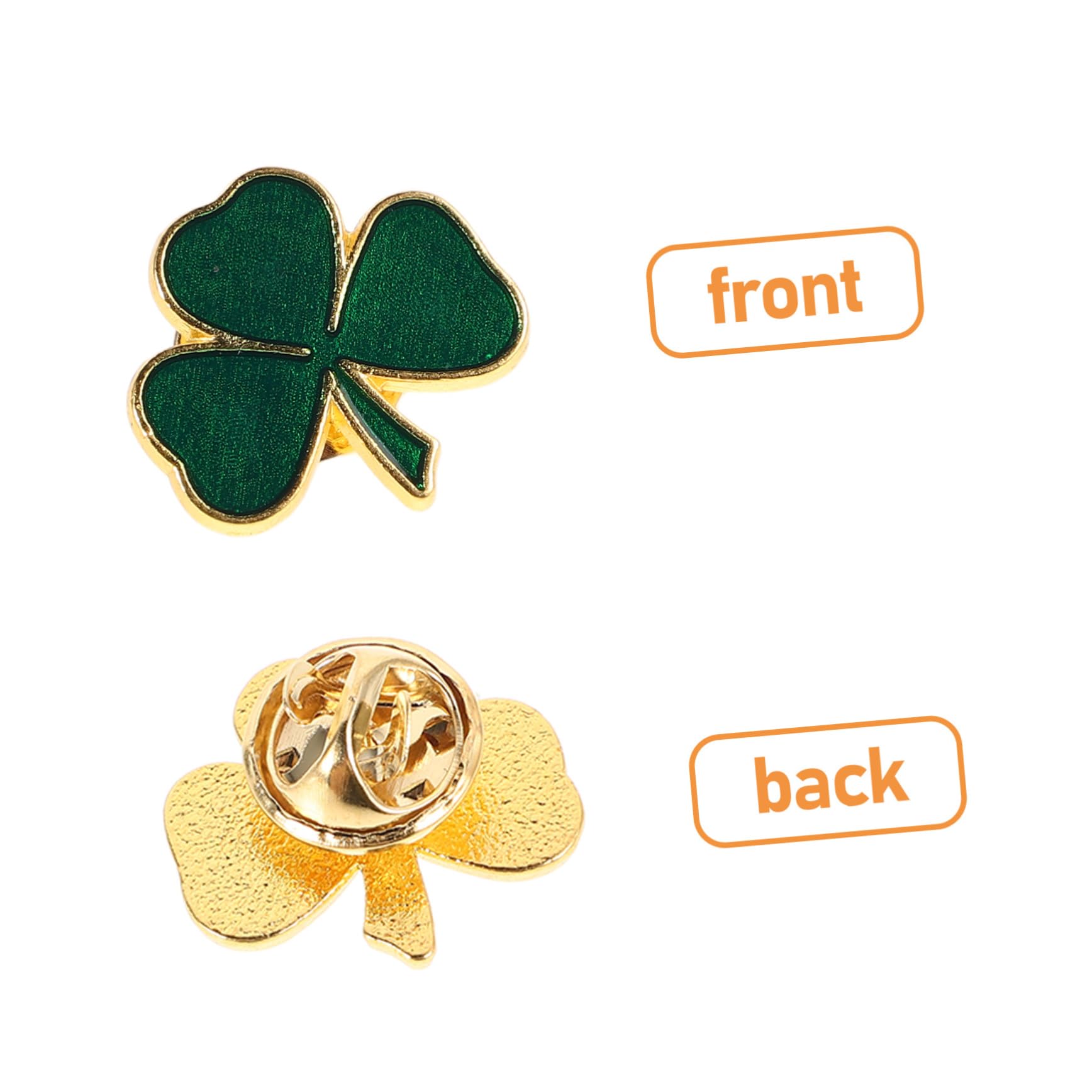 10pcs Brooch Badge Party Favors Accessories Patricks Day Jewelry Shamrock Charms Green Zinc Alloy