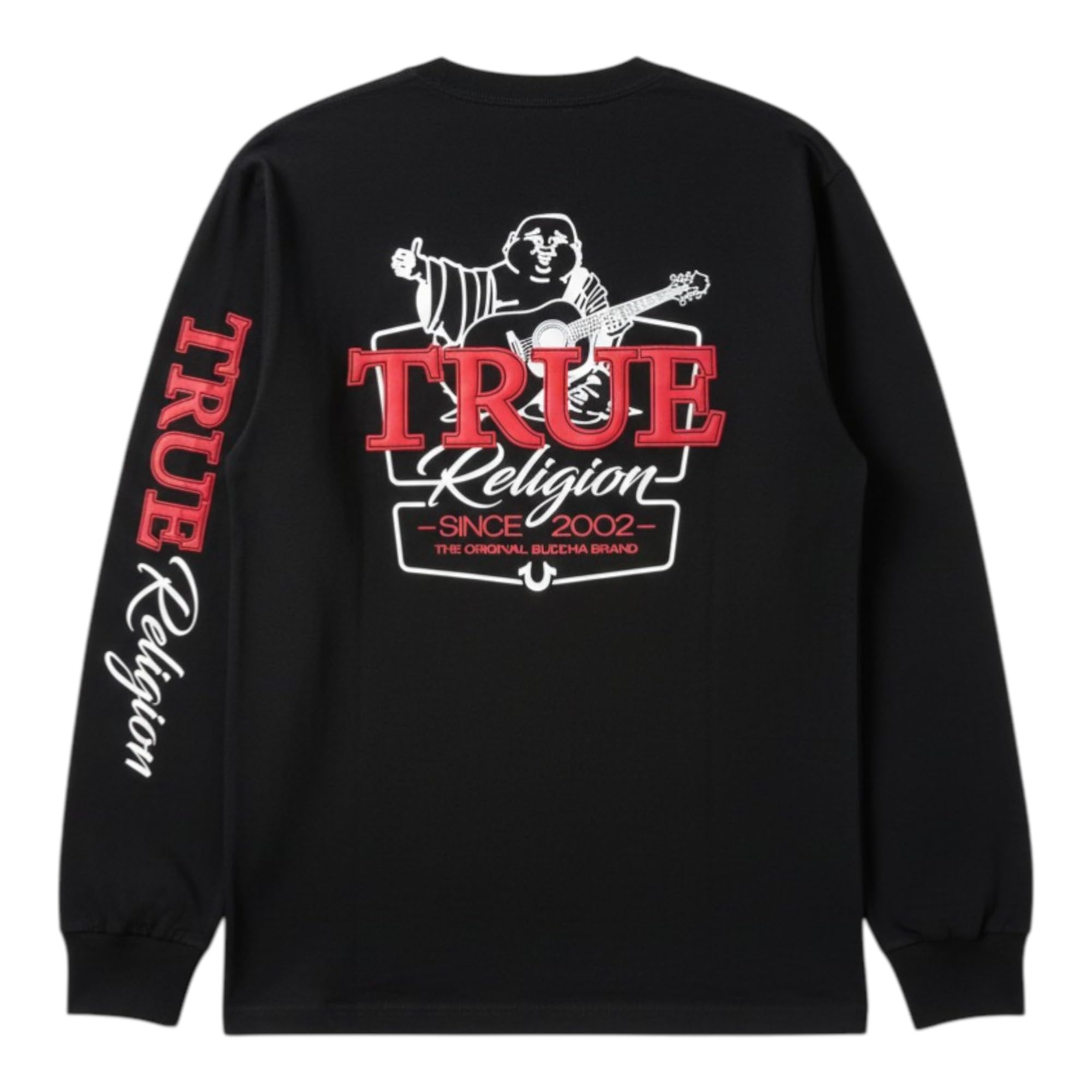 True Religion Men's True Buddha Long Sleeve Tee, Black, L