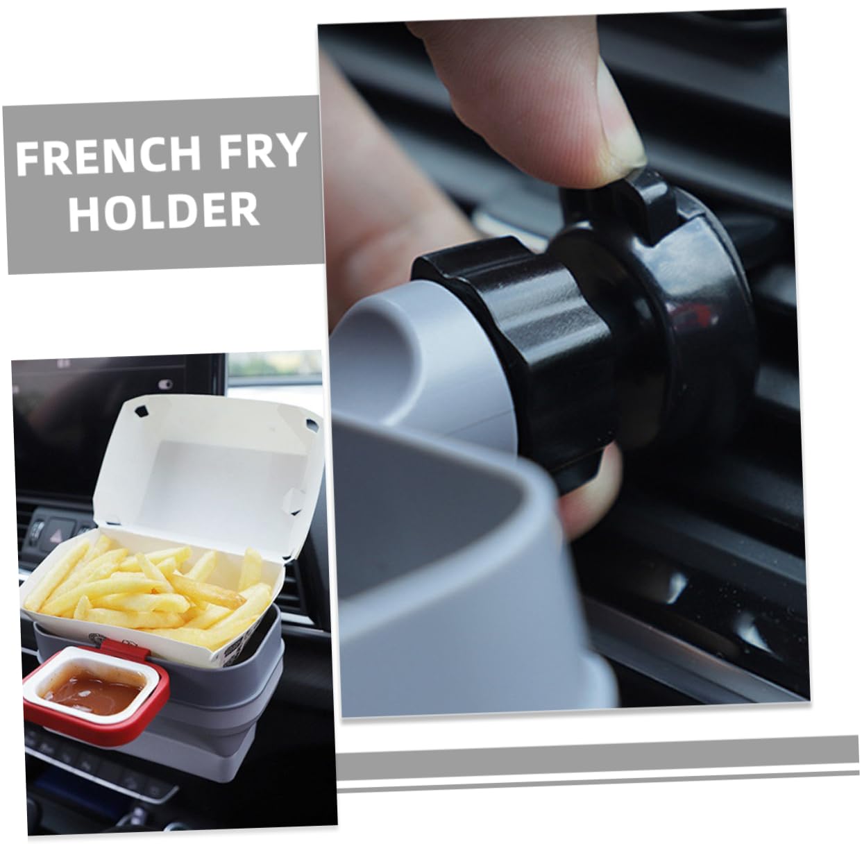 Dipping Sauce Holder for Car Uchwyt Sosy z Przestronnym Wnętrzem Do Montażu Wentylacji Samochodowej Idealny Przekąski Podróży