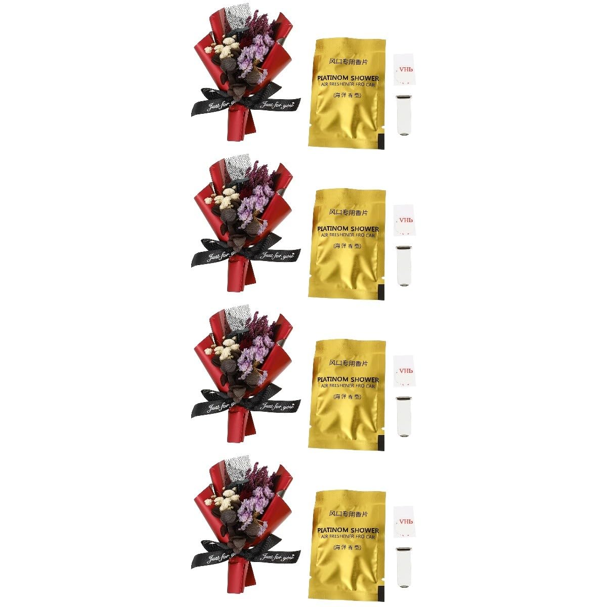 Mobestech 4pezzi Profumatore Auto Clip Con Fiore Diffusore Aromatico Per Ventilazione Decorazione Unica Per Interni Auto Versatile Per Ufficio e Casa Facile Da Installare e Resistente