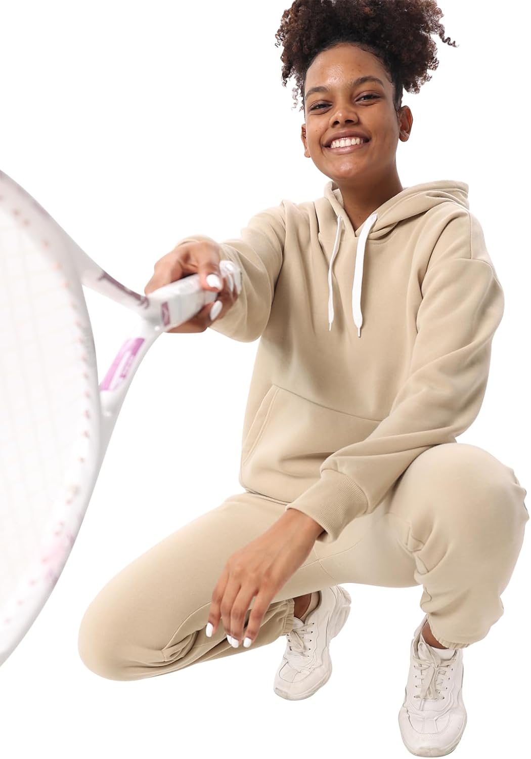 Facitisu 2 Piece Sets for Women Oversized Loungewear Womens sweat suit Hoodies and Sweatpants - Image 5