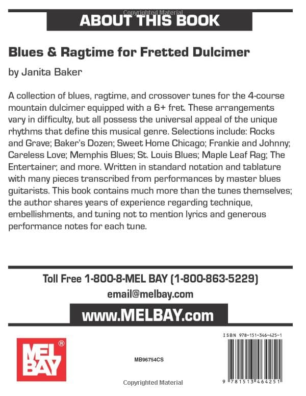 Jouer du Blues & Ragtime for Fretted Dulcimer partitions pour progresser