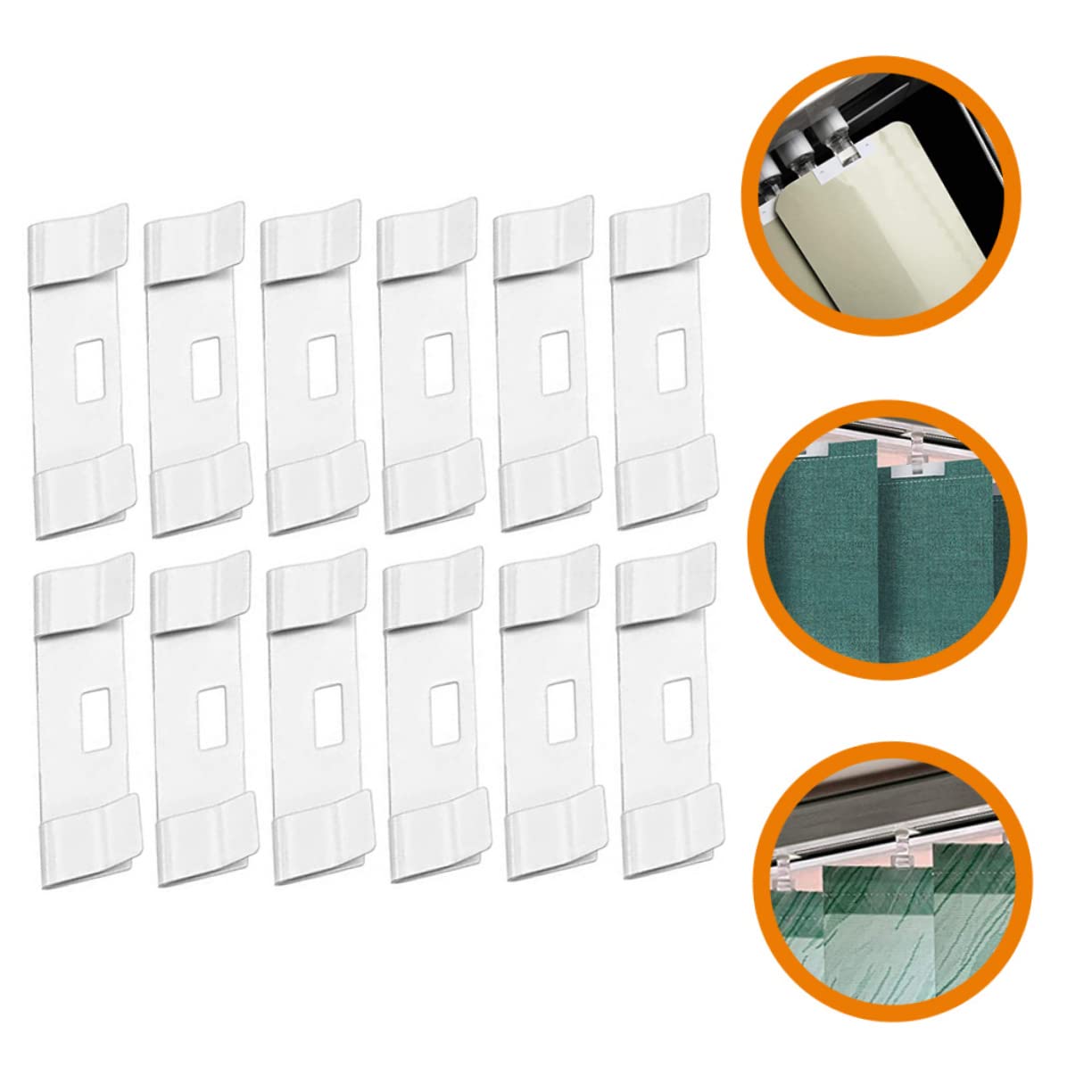 PRETYZOOM 12pcs Vertical Blind Repair Tabs Pom Replacement Parts for Vertical Window Shades Suitable for Cloth and Blinds for Sliding Door