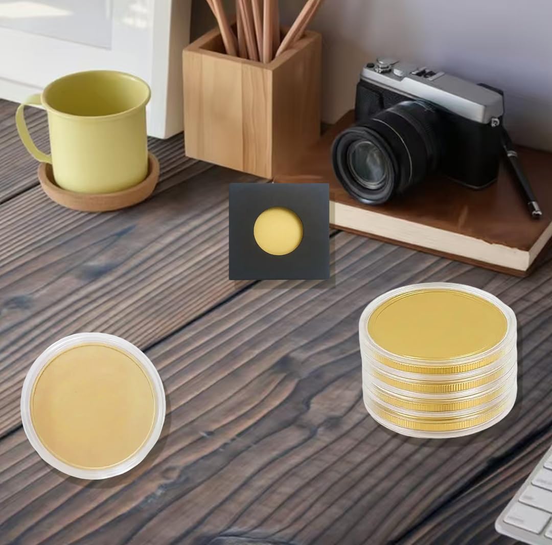 40 monete vuote in ottone per incisione, monete personalizzate da 4 cm, monete vuote per incisione laser fai da te, spazi vuoti per monete personalizzate con portachiavi e scatola espositiva