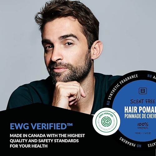 Miniatura 4 de Pomada vegana de sujeción media sin olor para hombres, verificada por EWG, a base de agua, totalmente natural, sin escamas para sostener todo el día