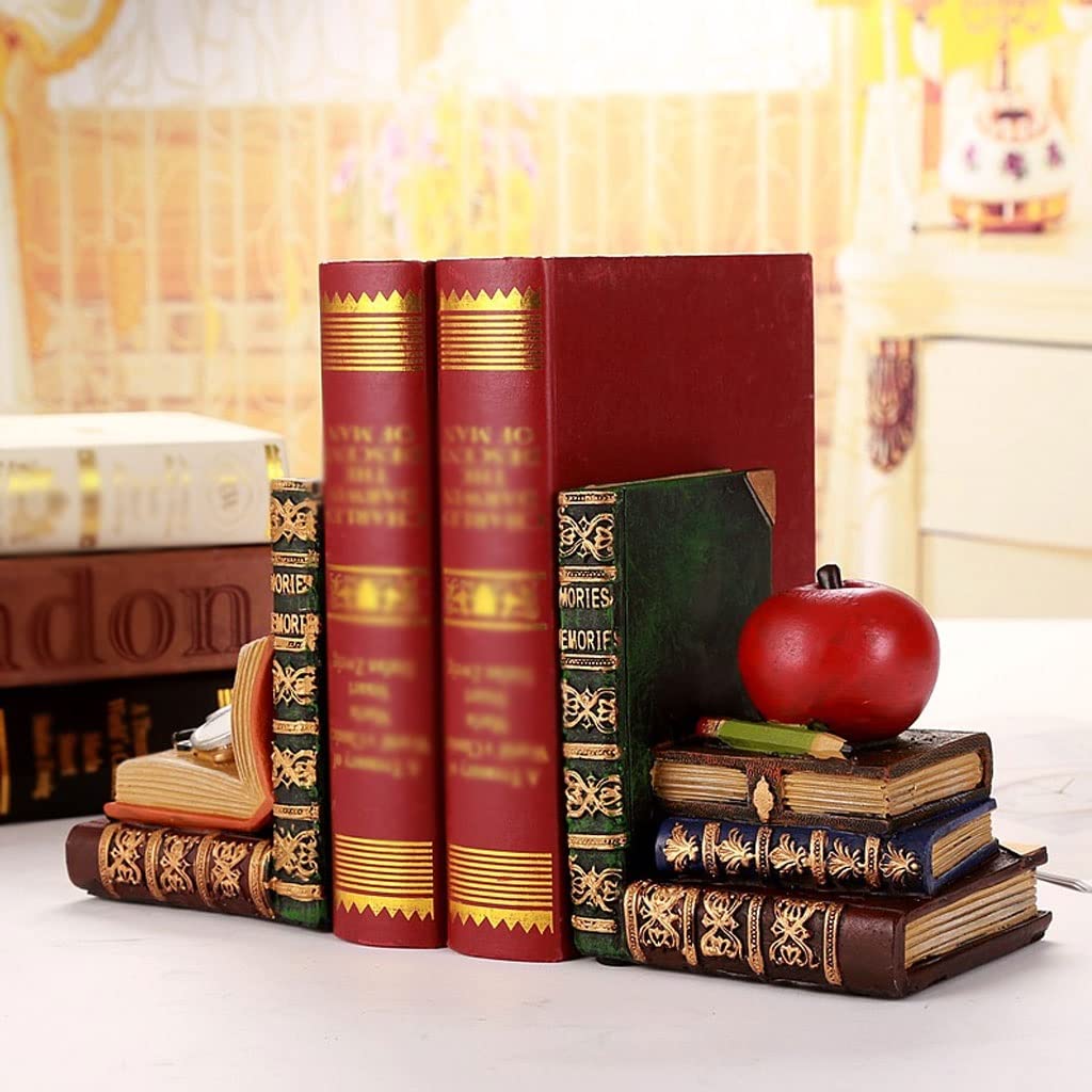 Buchstütze Europäische Retro-Kreativität Buchend-Harz-Buchende Ornamente Buchstopper-Studienraum Home Office Decoration Geschenk-Buchung Schreibtisch Dekorative