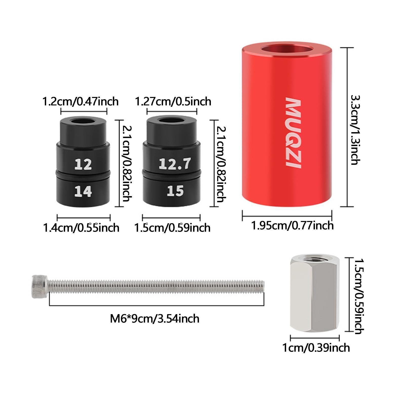 Menolana Rear Shock Eyelet Bushing Removal and Installation Tool,Shock Bushing Tool,Cycling Accessories Supplies,Road Repair Kit, red