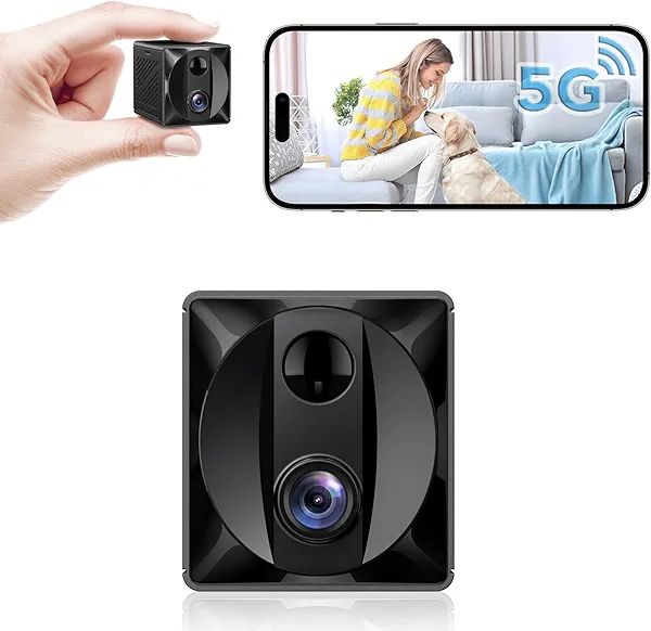 YHRBTPO 2025 Upgraded Mini Spy Camera Hidden Camera,4K WiFi Wireless Camera, 100 Days Standby Battery Life,AI Motion Detection Alerts,Nanny Cam Security Cam for Indoor,Home,Baby,Pets