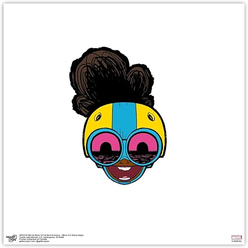 Trends International Gallery Pops - Póster artístico de pared con emoji Happy Moon Girl y Devil Dinosaur de Marvel, 12.00 x 12.00 pulgadas, versión