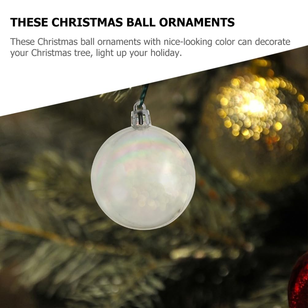 Veemoon 60piezas Bolas De Navidad Colgantes De Plástico De Adornos Decorativos para Árbol Fiestas y Bodas Variedad De Ligero y Resistente para Uso Interior y Exterior