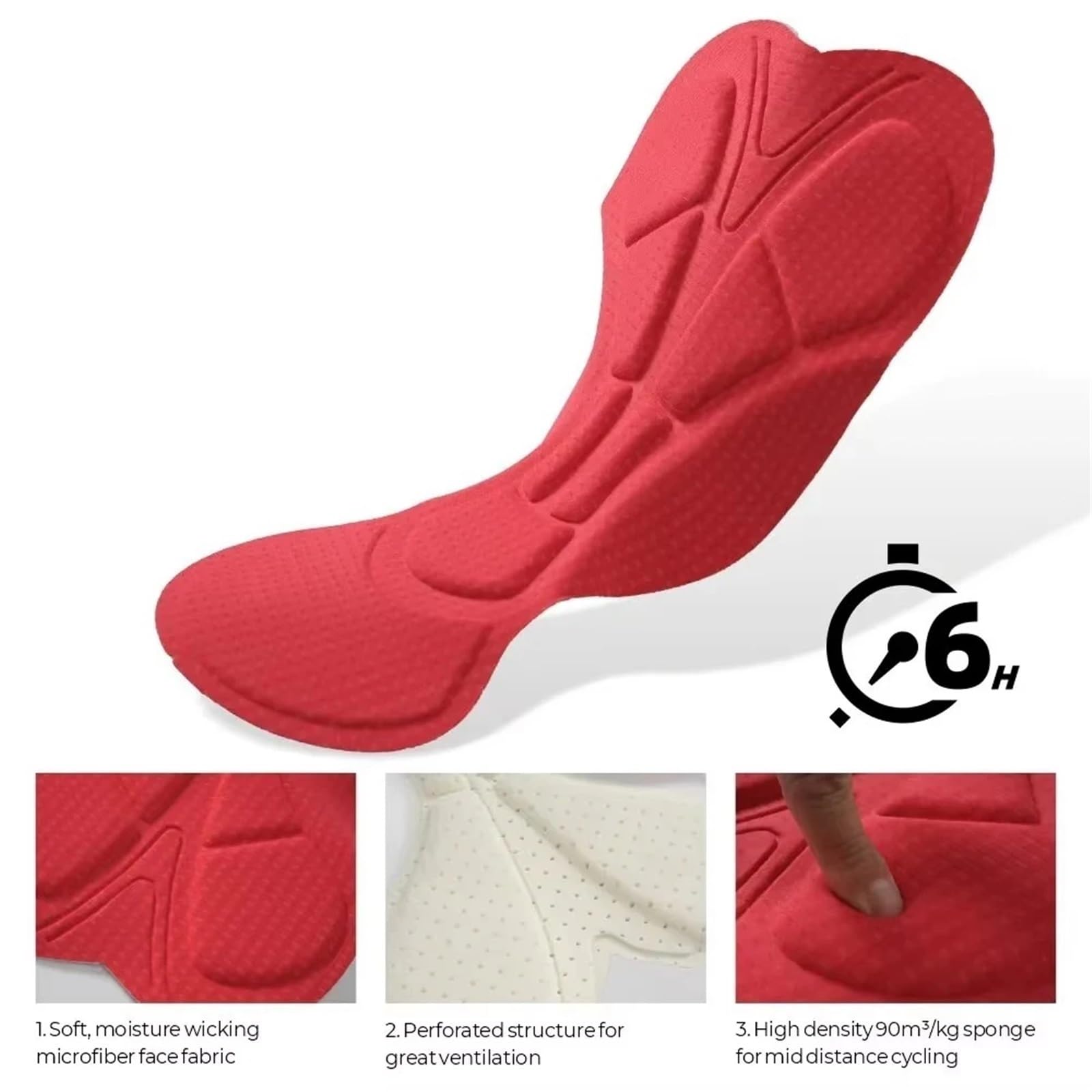 Pantalon à Bretelles De Cyclisme pour Femmes Cuissard à Bretelles de Cyclisme sans Couture for Femme, Coussinet de 6 Heures, vêtements de vélo d'été, Collants de vélo de Route et de Montagne