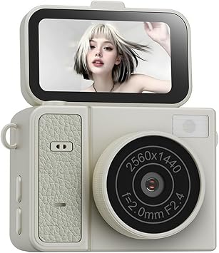 Easy to Use 1080P Digital Camera with Retro Aesthetic and Rotating Display for Gifting and Personals Use Flipping Screen Camera