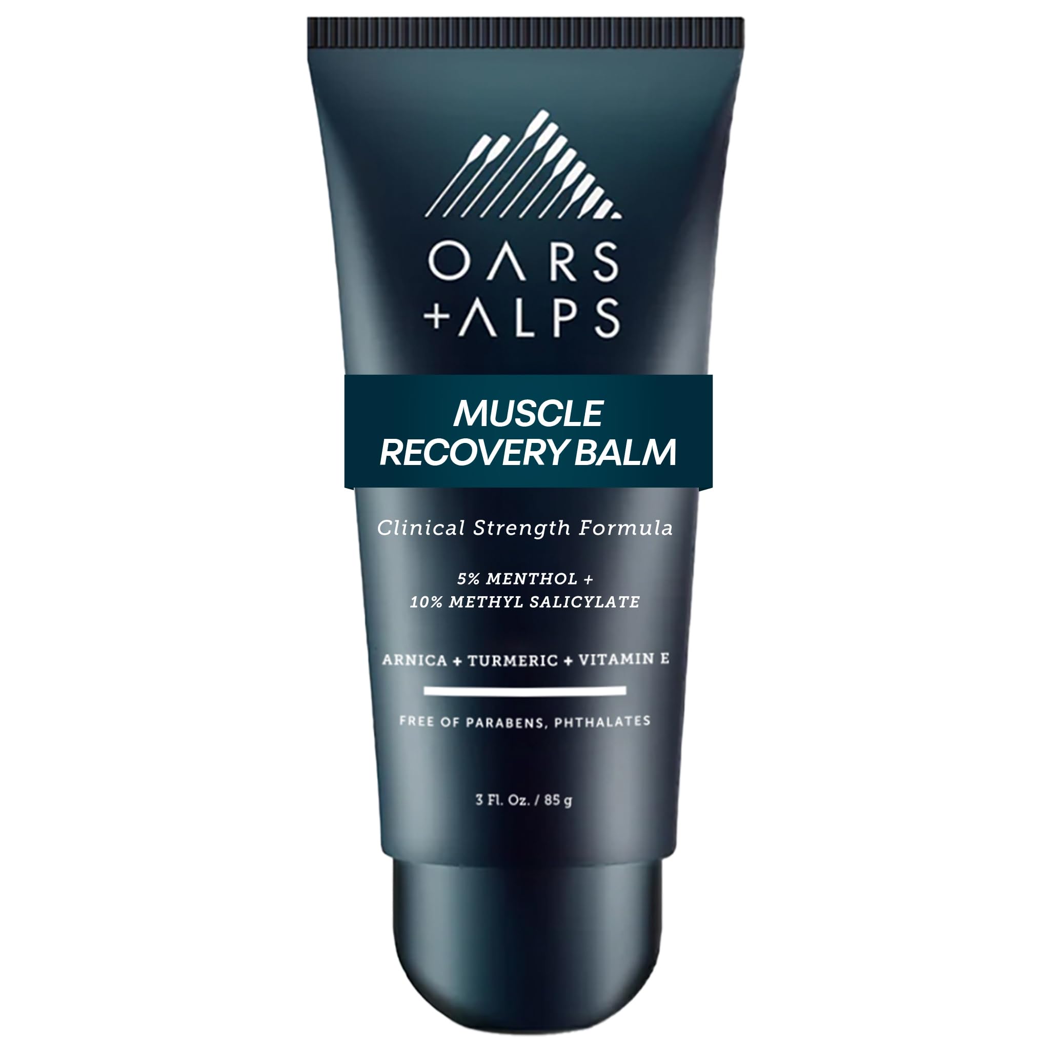Oars + Alps Muscle Recovery Balm and Rub, Muscle Pain Relief Balm Infused with Arnica and Turmeric, Lavender Sage Scent, 3 Oz