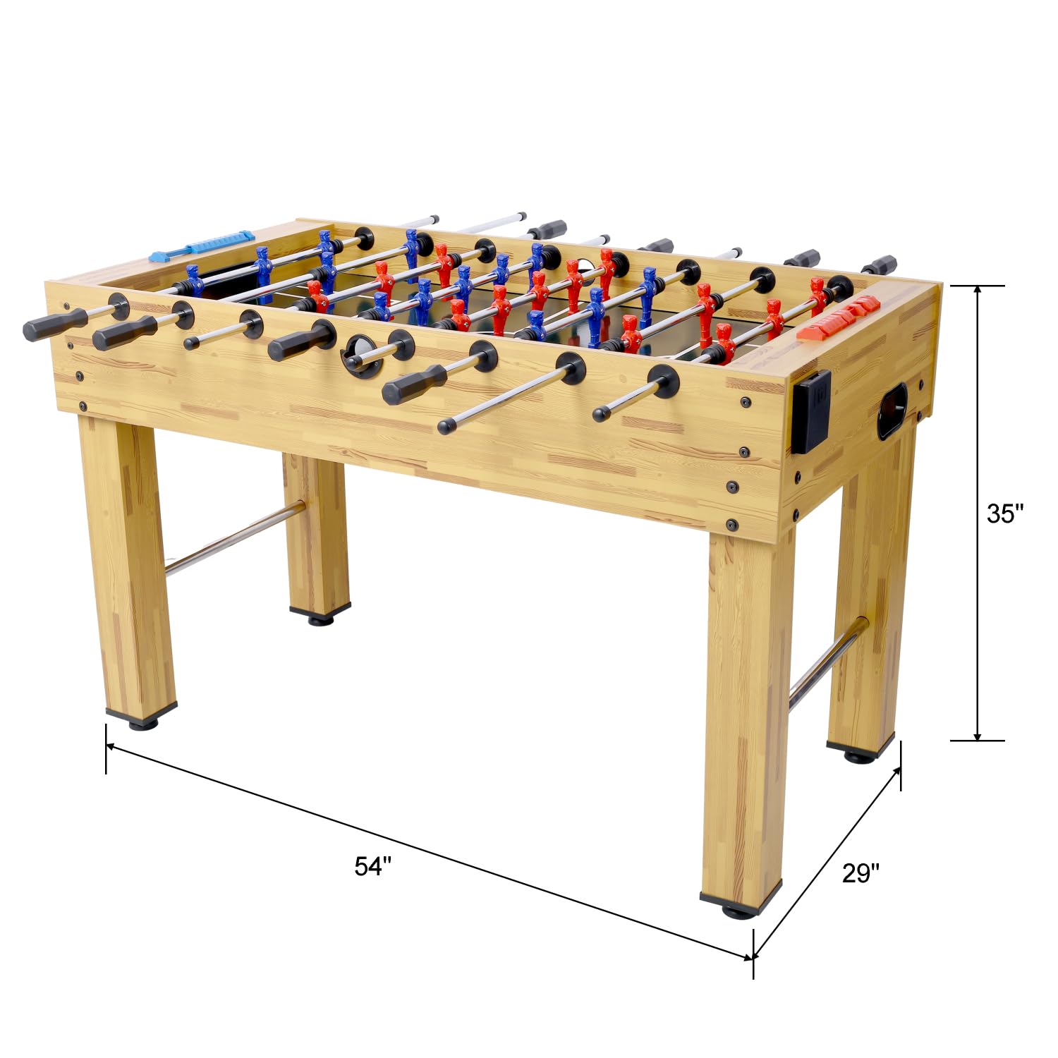 54-Inch Foosball Table for Family Game Rooms with Light Cherry Finish, Analog Scoring and Free Accessories