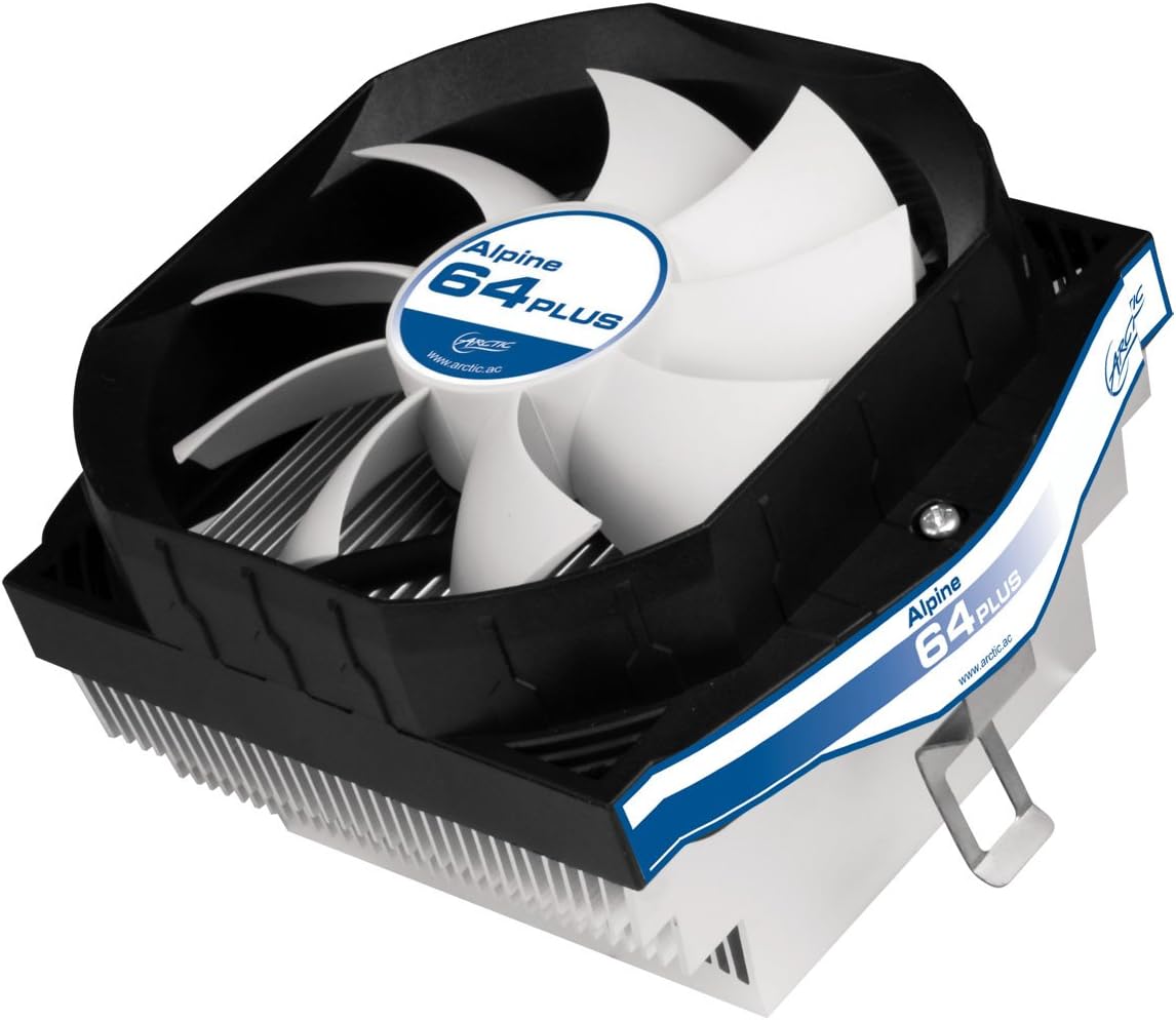 ARCTIC Alpine 64 GT - 80mm CPU Cooler Compatible with AMD, AM4, AM3(+), AM2(+), FM2(+), FM1, Ultra-Quiet CPU PWM Fan Cooler with Fluid Dynamic Bearing