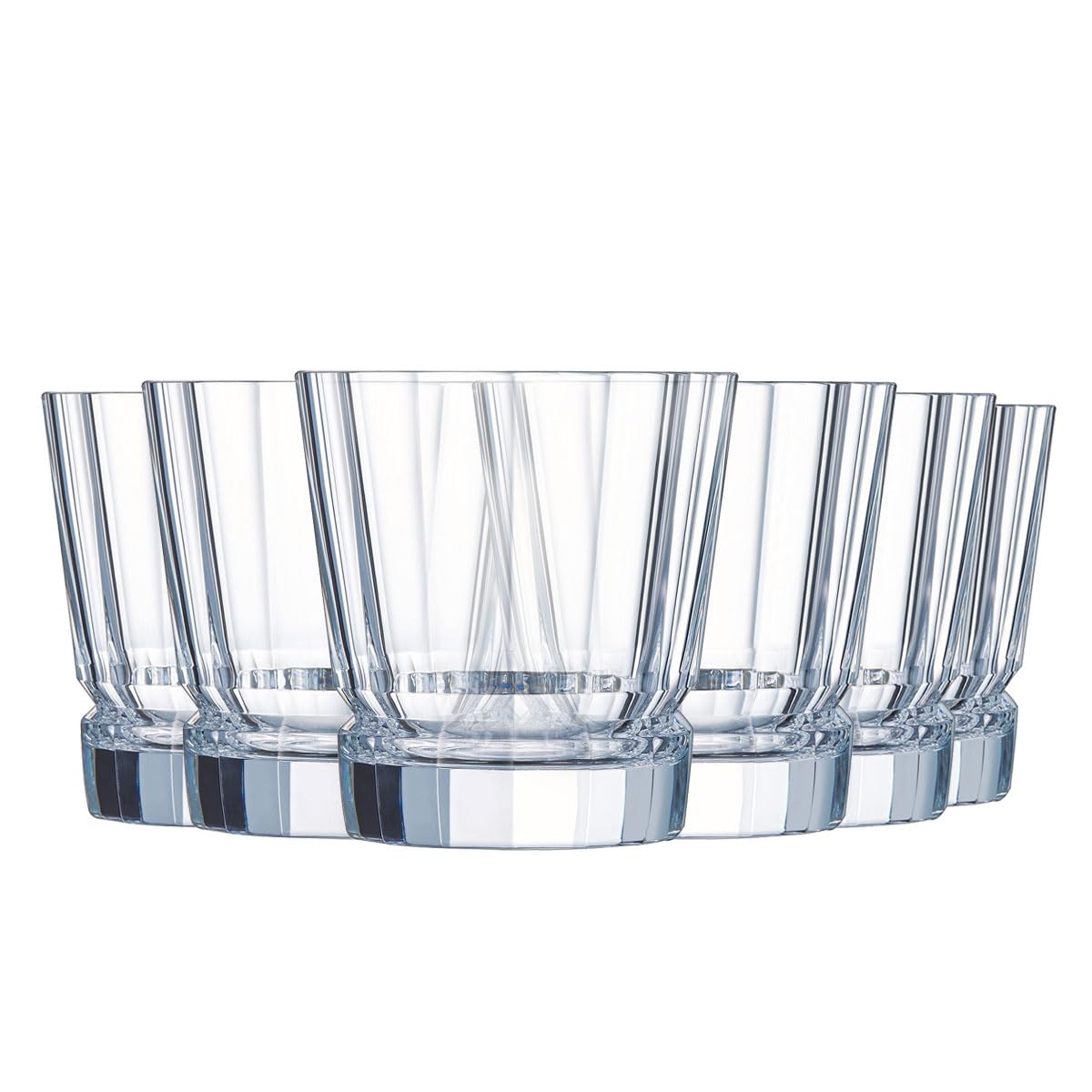 Cristal D'arquesParis Macassar Glasses Low Shape 32cl Set of 6 Krysta Crystal Glass for Water, Juices and Other Softs Shine, Transparency and High Resistance