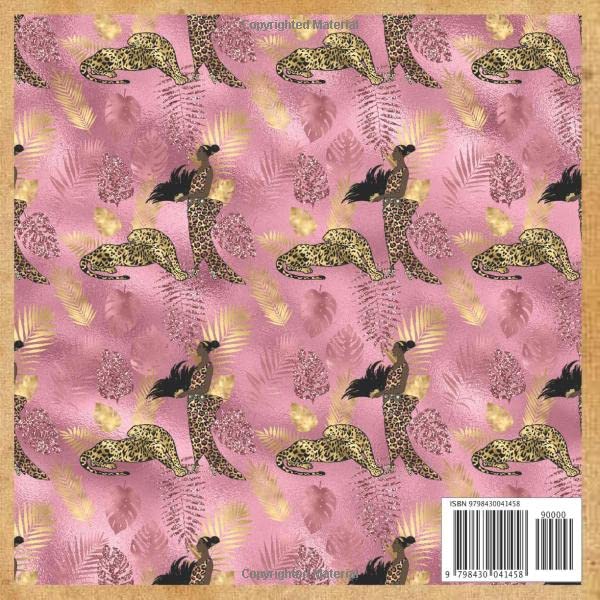 scrapbook paper leopard pink gold glam pattern for collage decoupage & DIY material craft junk journal pack kit 28 patterned cheetah crafting sheet ... decorative golden design for papercraft image 3