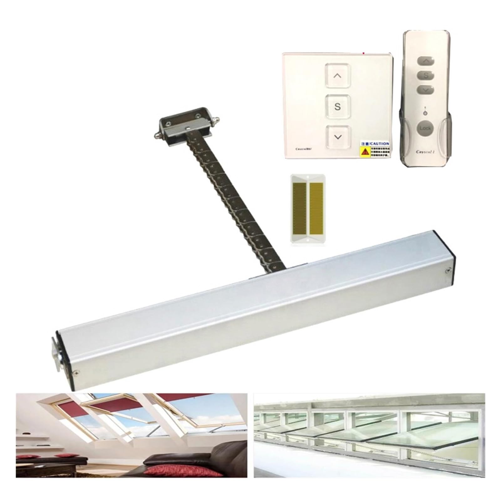 Attuatore a catena elettrico di sicurezza a distanza 220vAC da 200-400 mm con sensore pioggia a chiave remota Y(Kit4)