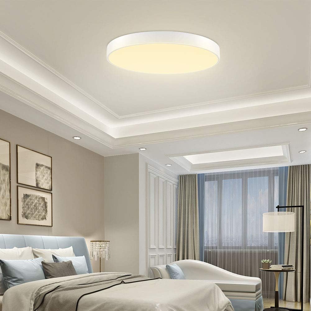 Black Friday - 70% OFF Viugreum LED Flush Mount Ceiling Light, 72W 4320 Lumens Square Panel Light, 3000K (Warm White) Downlights Lighting Fixture for Kitchen, Hallway, Bathroom, Stairwell