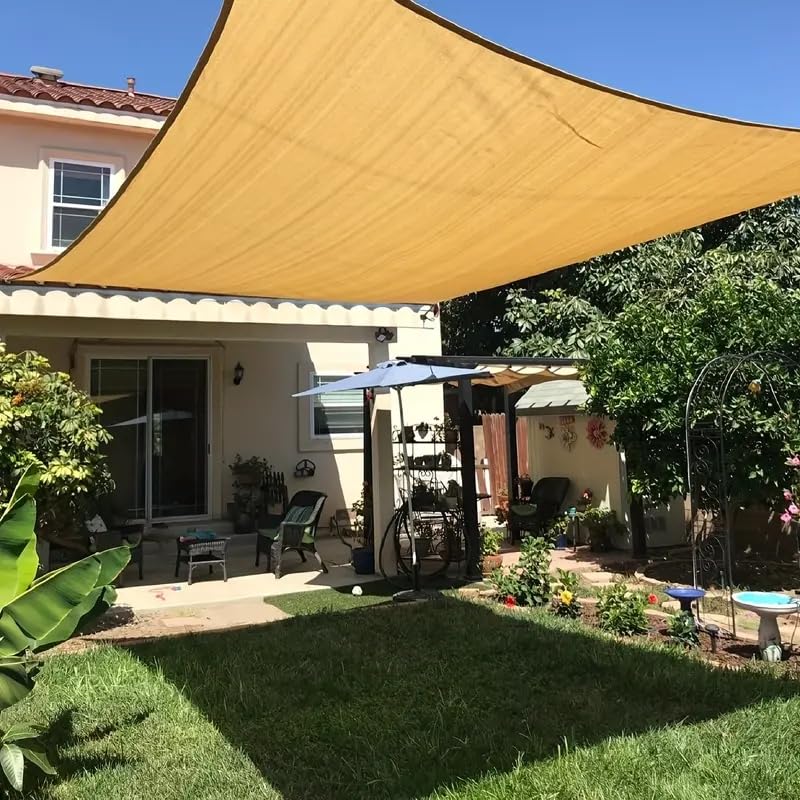 Sonnensegel Outdoor Sonnenschutznetz Beige Garten Gebäude Shelter Pavillon Pergola Sonnenschirm Segel Balkon Möbel Baldachin(Green,4x5m)