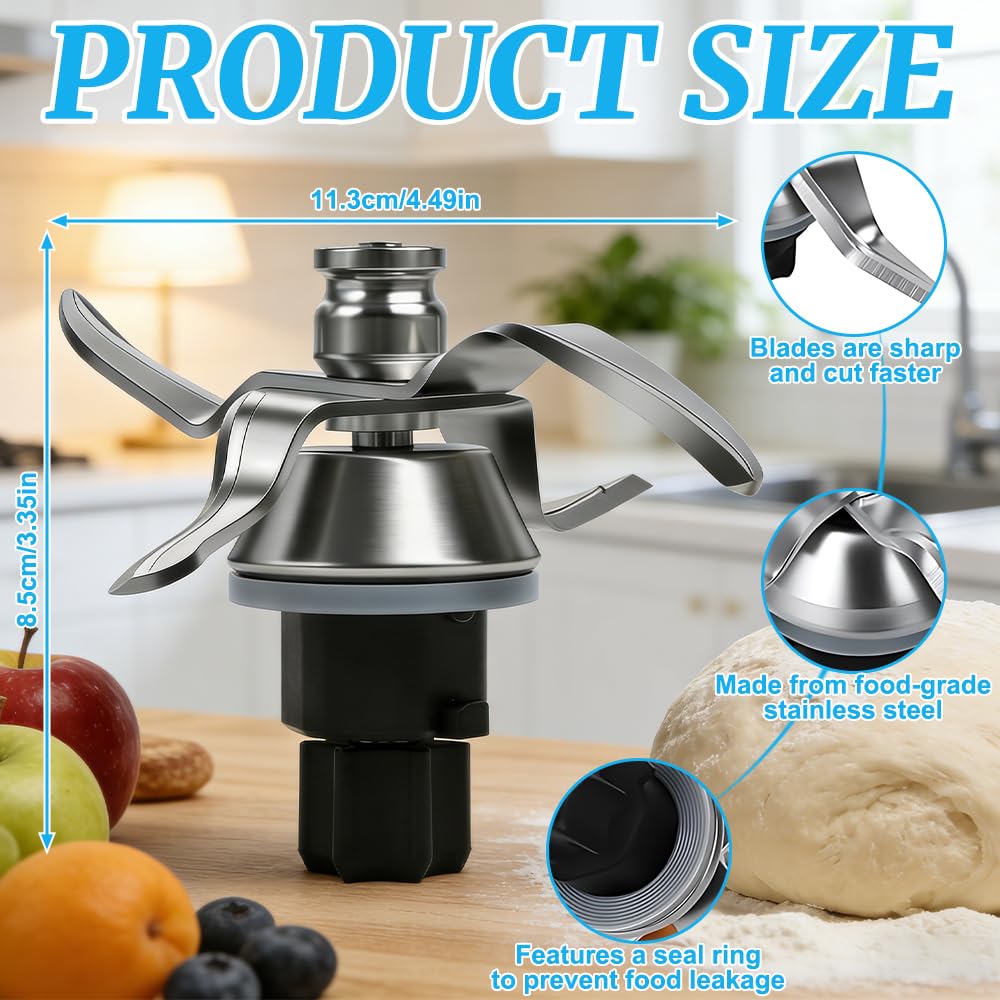 Lame per Bimby TM31, HOVCEH Gruppo Coltelli per Bimby TM31 Vorwerk Thermomix, Accessori per Bimbys in Acciaio Inossidabile con Anello di Tenuta per Robot da Cucina