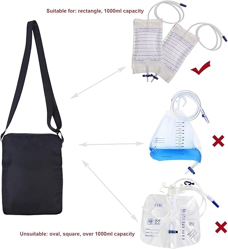 Miniatura 6 de Soporte para bolsa de catéter, soporte para bolsa de nefrostomía con cremallera y correa ajustable, seguro y discreto para usuarios de urostomía y