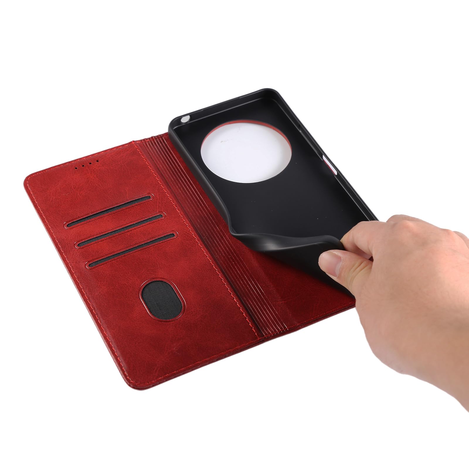 MOONESS Cover per Xiaomi Redmi 14C / Redmi A4 4G (6.88"),Flip Custodia a Libro in Pelle PU Premium Goffratura Portafoglio Case per Xiaomi Redmi 14C / Redmi A4 4G - Nero