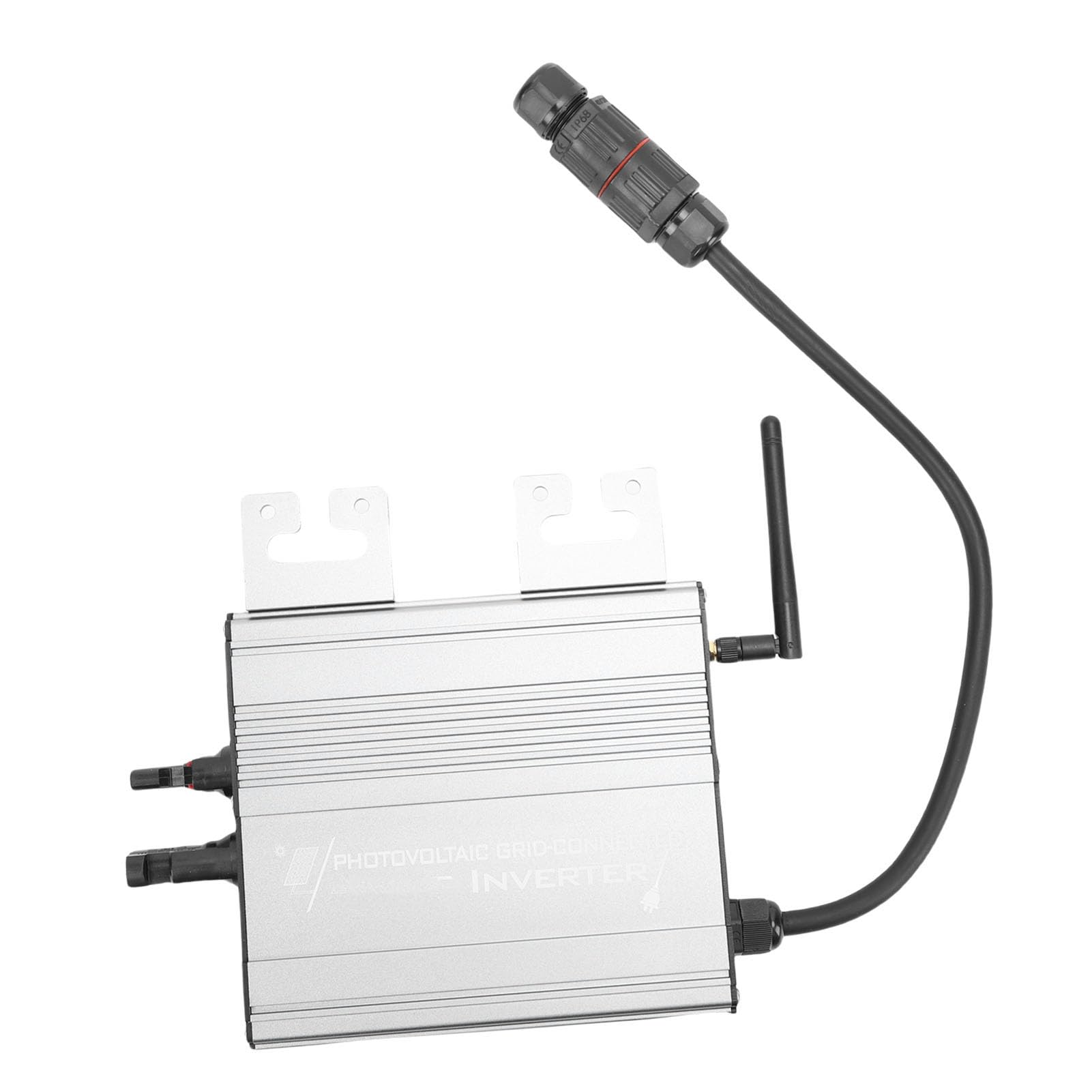 Microinversor de Conexión a Red Solar IP65 Inversor Pequeño Impermeable con Conector CC Universal para Uso Doméstico Aleación de Aluminio 164 X 188,5 X 43 Mm