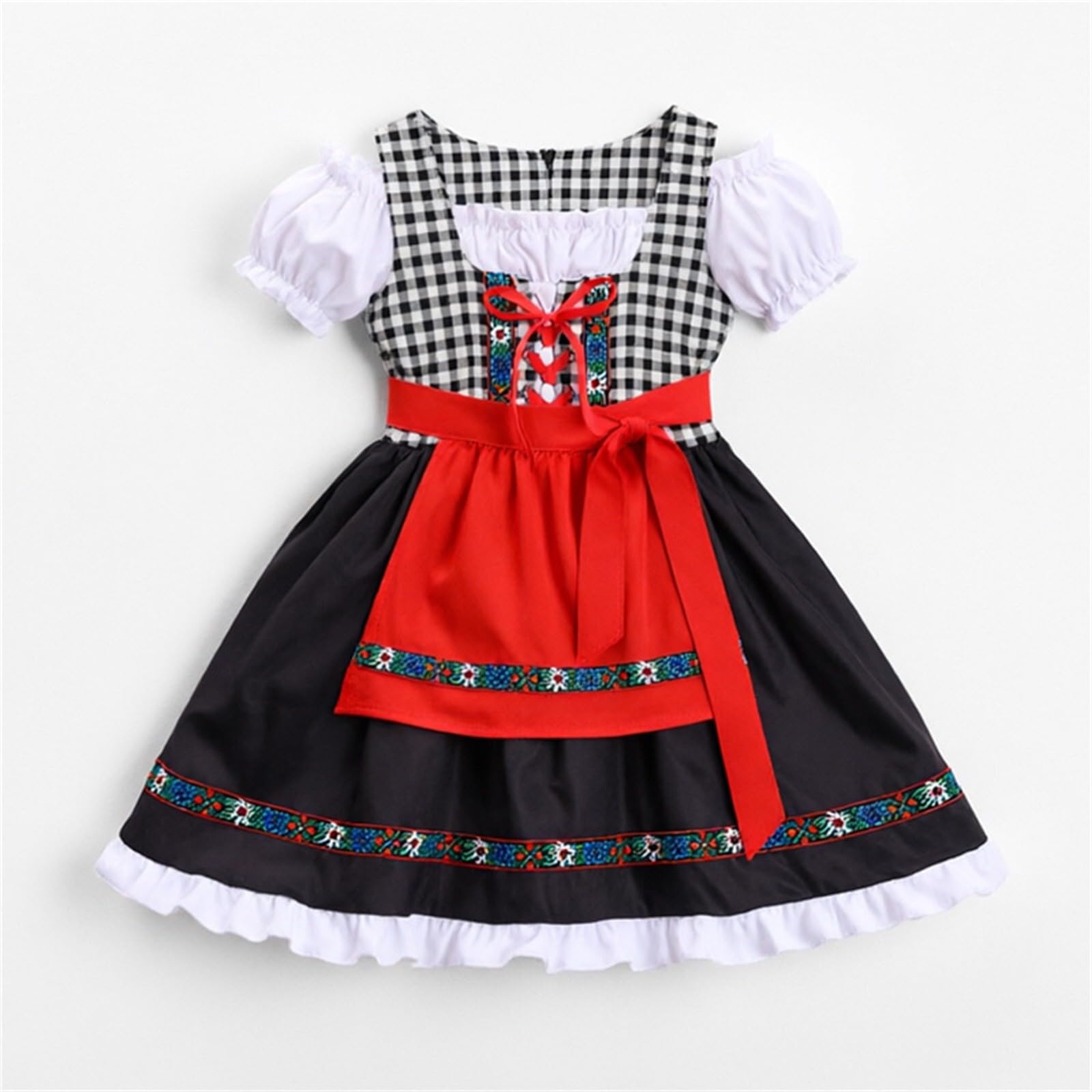 Generisch 2026 Partykleid Set Performance Outfit Kleinkind Spielkleidung 5 9 Jahre Blumenspitze Ärmellos Mit Stirnband