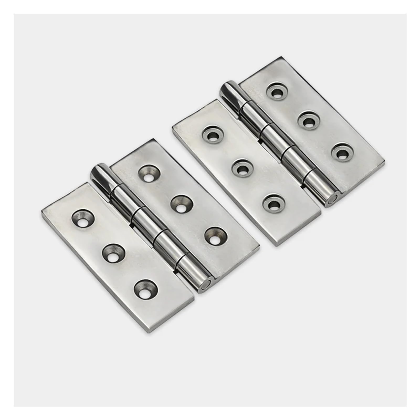 1 Stück verdicktes Flachscharnier aus Edelstahl 304, Flachscharnier for elektrische Schranktüren, Klappscharnier mit Lastaufnahmemittel CL064(Step Holes)
