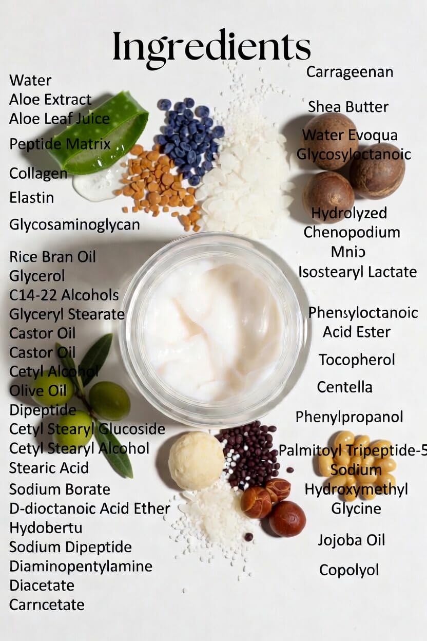 Nerium Day Face Cream | Clean Beauty Hydrating Peptide & Jojoba Oil Face Moisturizer with Elastin, Rice Bran & Olive Oil | Firming, Brightening & Nourishing Daily Skincare | 30 ml