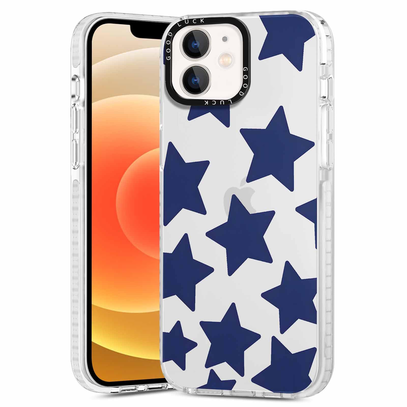 Xylota 2 Piezas Funda para iPhone 11 6,1", Transparente Carcasa con Aesthetic Dibujos Estrella Diseño Case, Claro Silicona Ultrafina TPU Bumper Antichoque Mujer Niñas Cover para iPhone 11,03 - 3