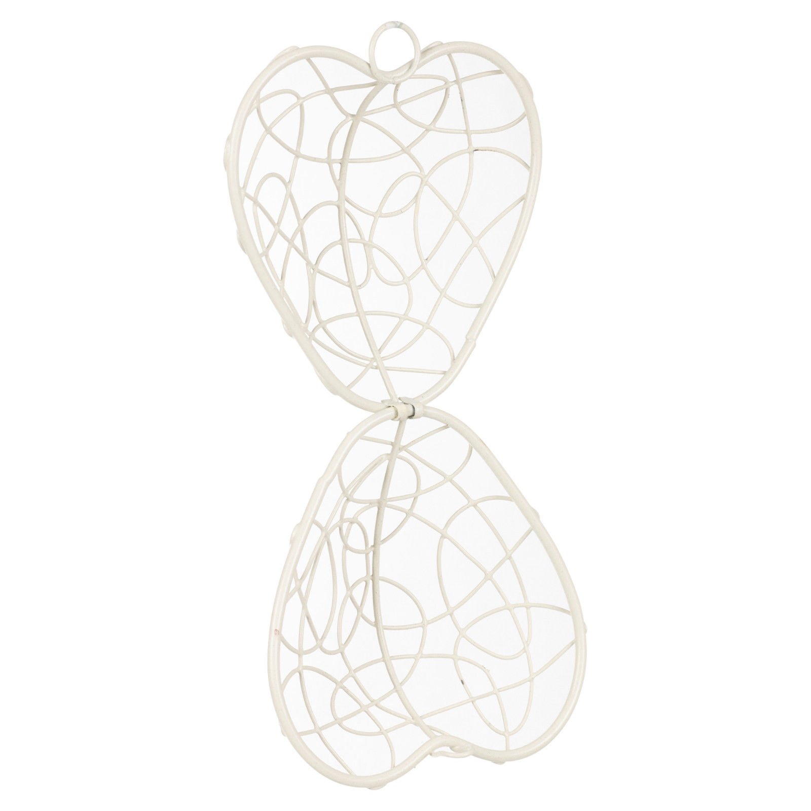 Urbnliving Ivory Heart Purse Ivory Wire Mesh Heart Purse