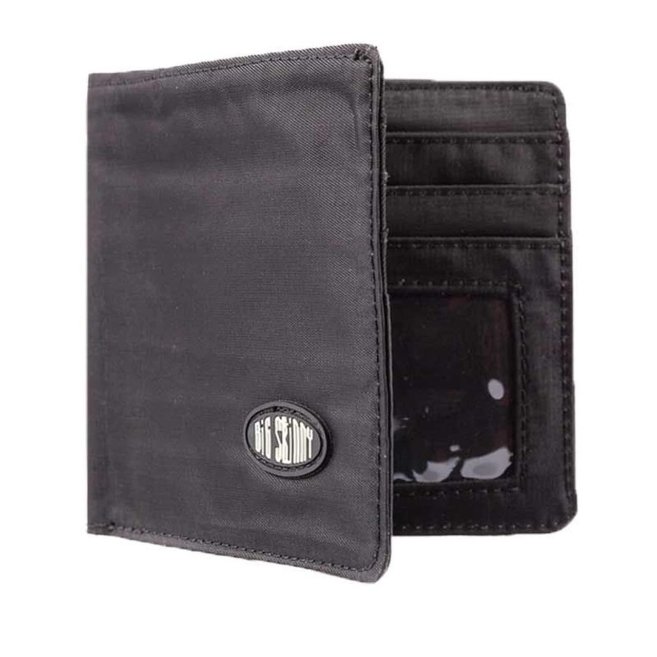 Big Skinny Men's World Bi-Fold Slim Wallet, Holds Up to 35 Cards, Black