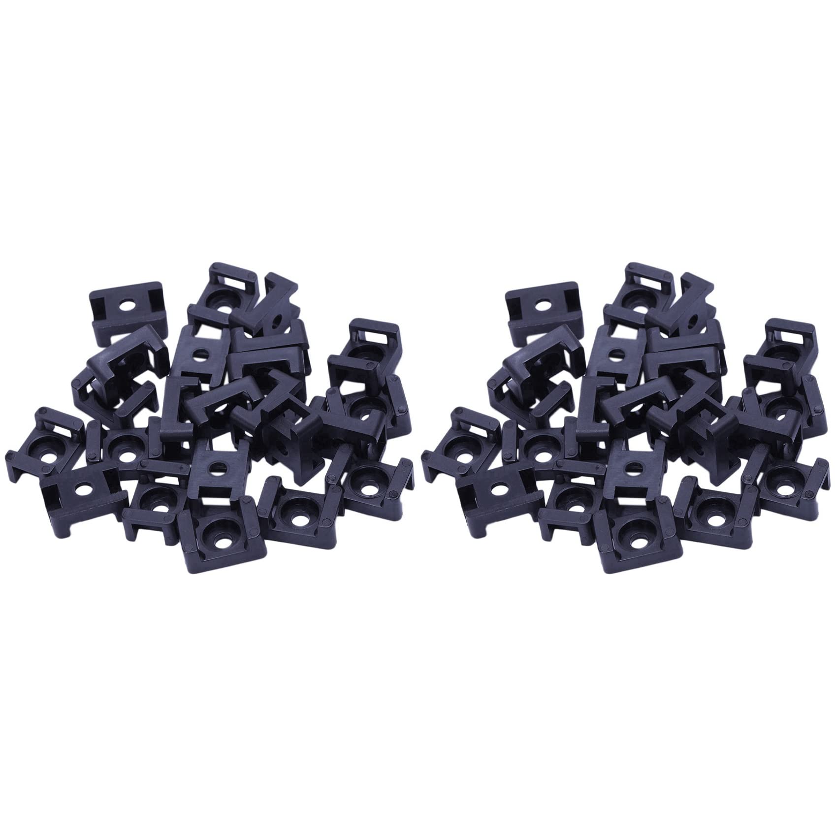 Jnchdghwa Black Bracket Mount Saddles Bases Cable Tie Bracket 23Mmx16mm 60 Units