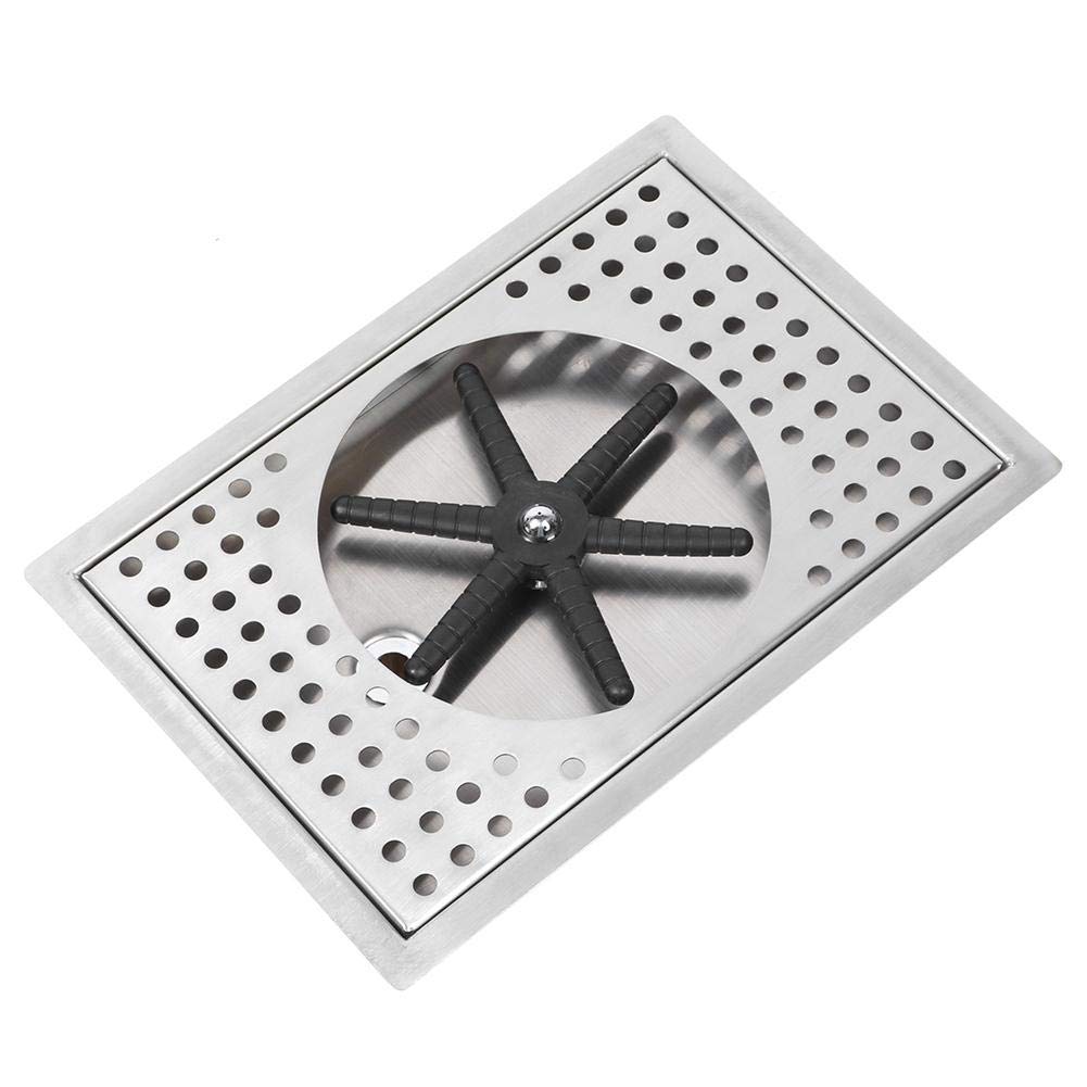 Compras Locas Glass Rinser, G1/2in Acero inoxidable Limpiavasos automático Limpiacristales para bar Cafetería Uso