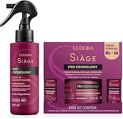 Eudora Kit Siàge Pro Cronology: Kit Cronograma Capilar Acelerado + Leave In Memorizador 100ml